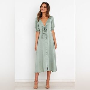 Petal & Pup Sage Green Midi Dress